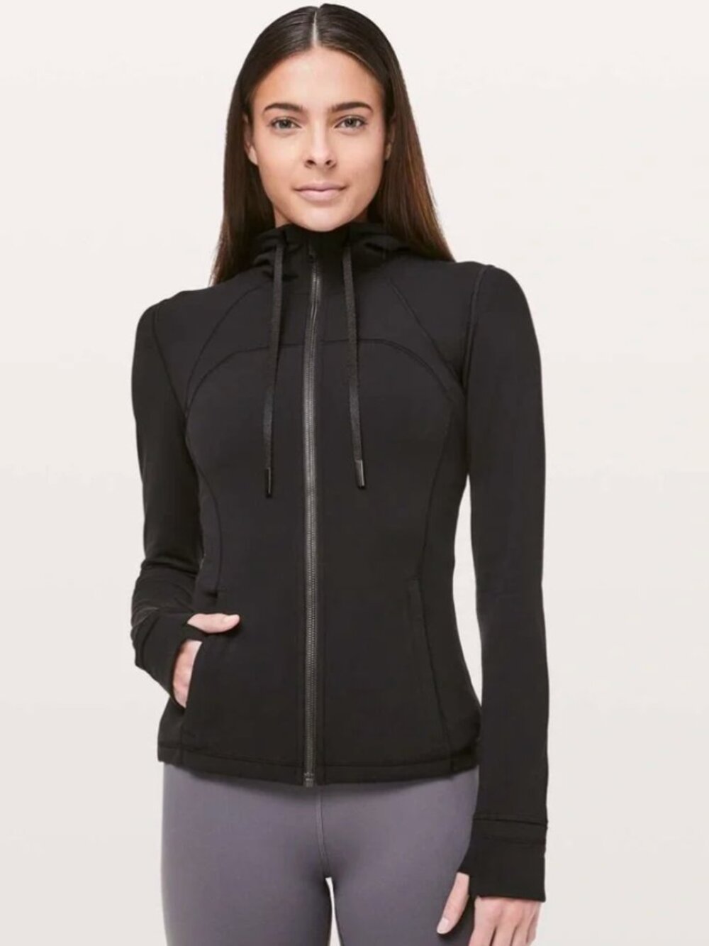 Lululemon Define Hooded Jacket Black Size 4 | Stretch | Thumbholes